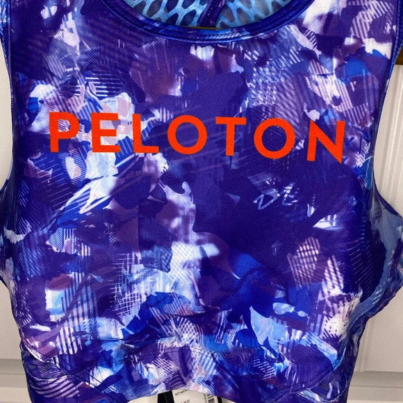 Peloton Blue Moves High Neck Sports Bra - Picture 3 of 7